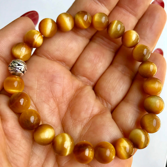 Honey or Golden Tiger Eye Genuine Crystal Bracelet