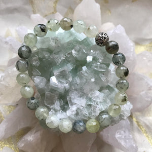 Prehnite Genuine Crystal Bracelet - Heart Chakra healer