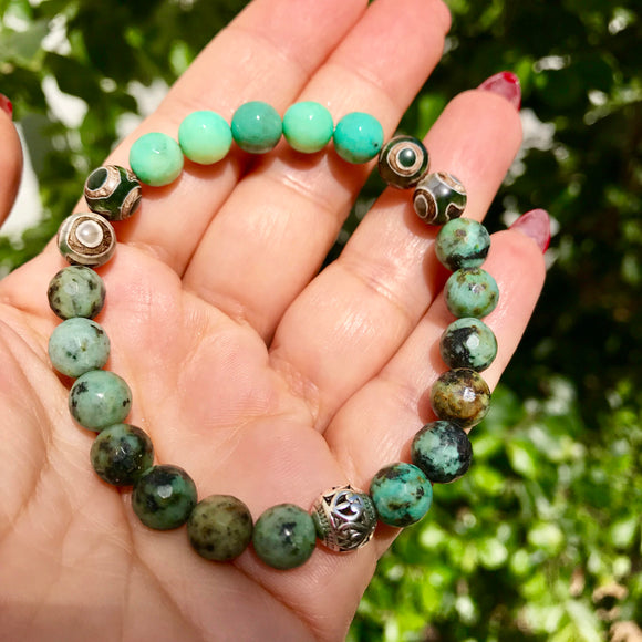 Healing Crystal Bracelets, Natural Crystal Bracelets, Reiki Bracelets 6.5 Inches (Tiny Wrist)