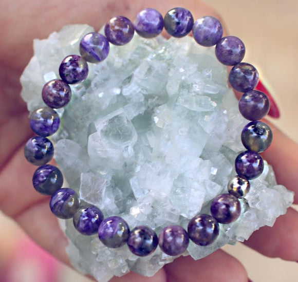 Charoite (Russian) Genuine Crystal (RARE) Bracelet