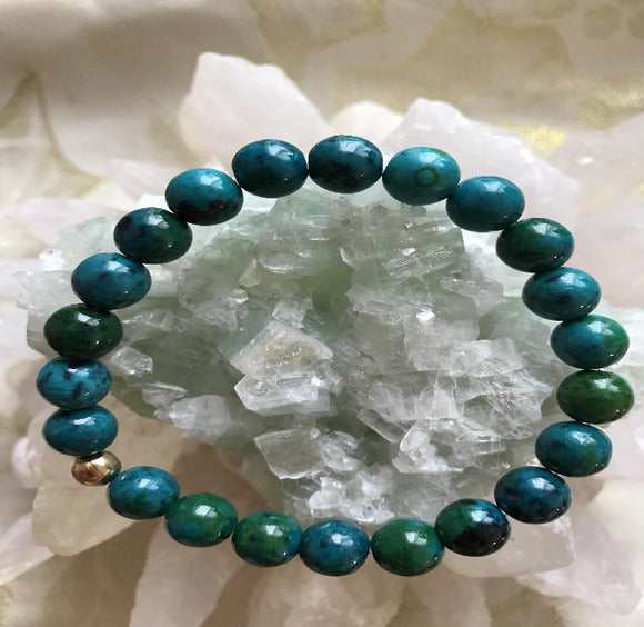 Chrysocolla Genuine Crystal Bracelet - Activate Your Goddess