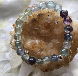 Fluorite Genuine Crystal Bracelet