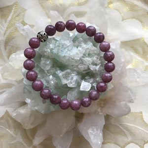 Lepidolite Genuine Crystal Bracelet